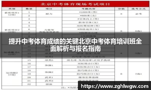 提升中考体育成绩的关键北京中考体育培训班全面解析与报名指南
